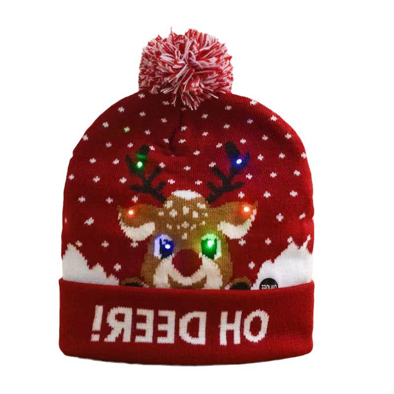 LED Light-Up Christmas Hat - detail