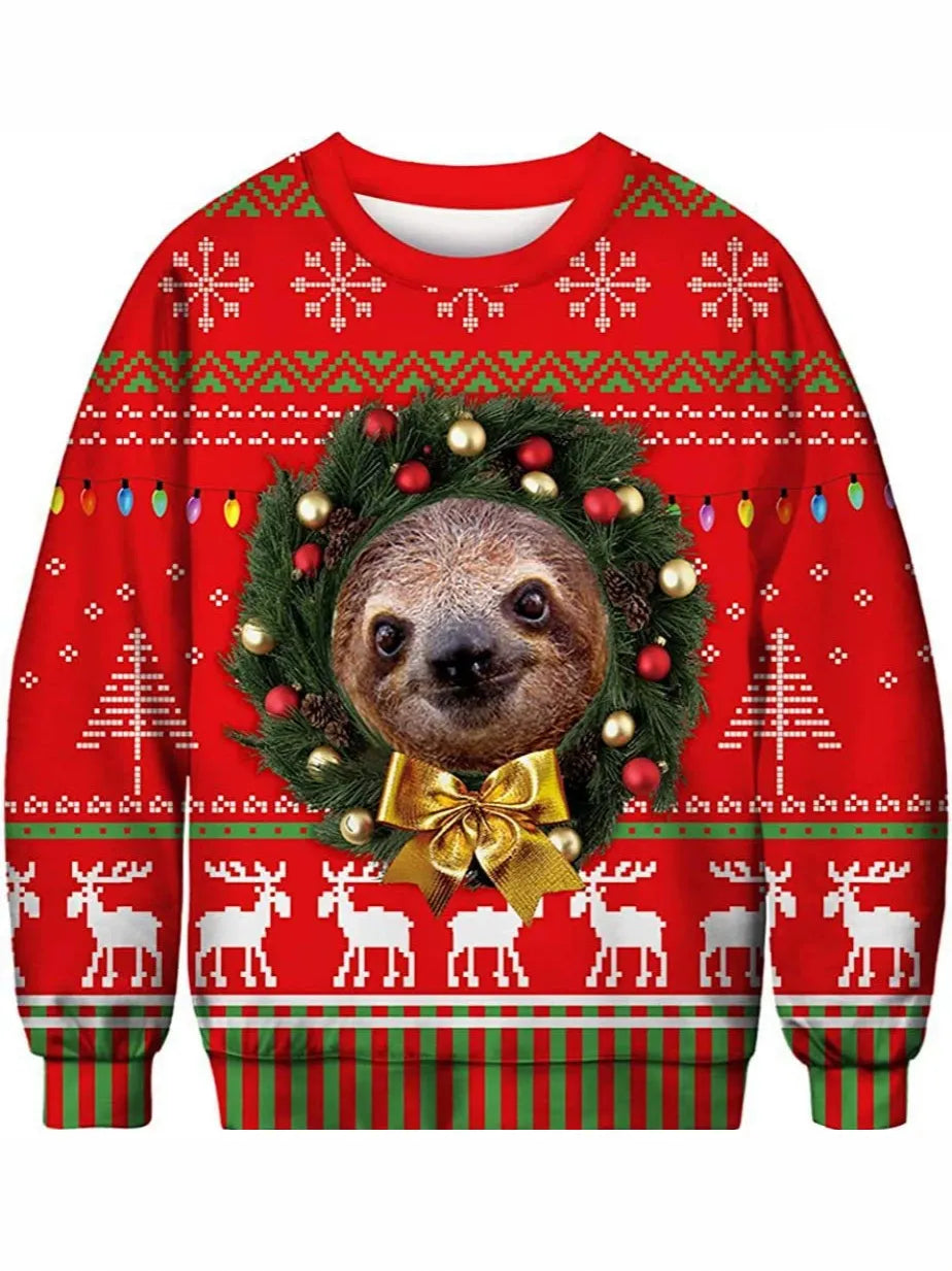 Men's Round-Neck Pullover Christmas Sweatshirt