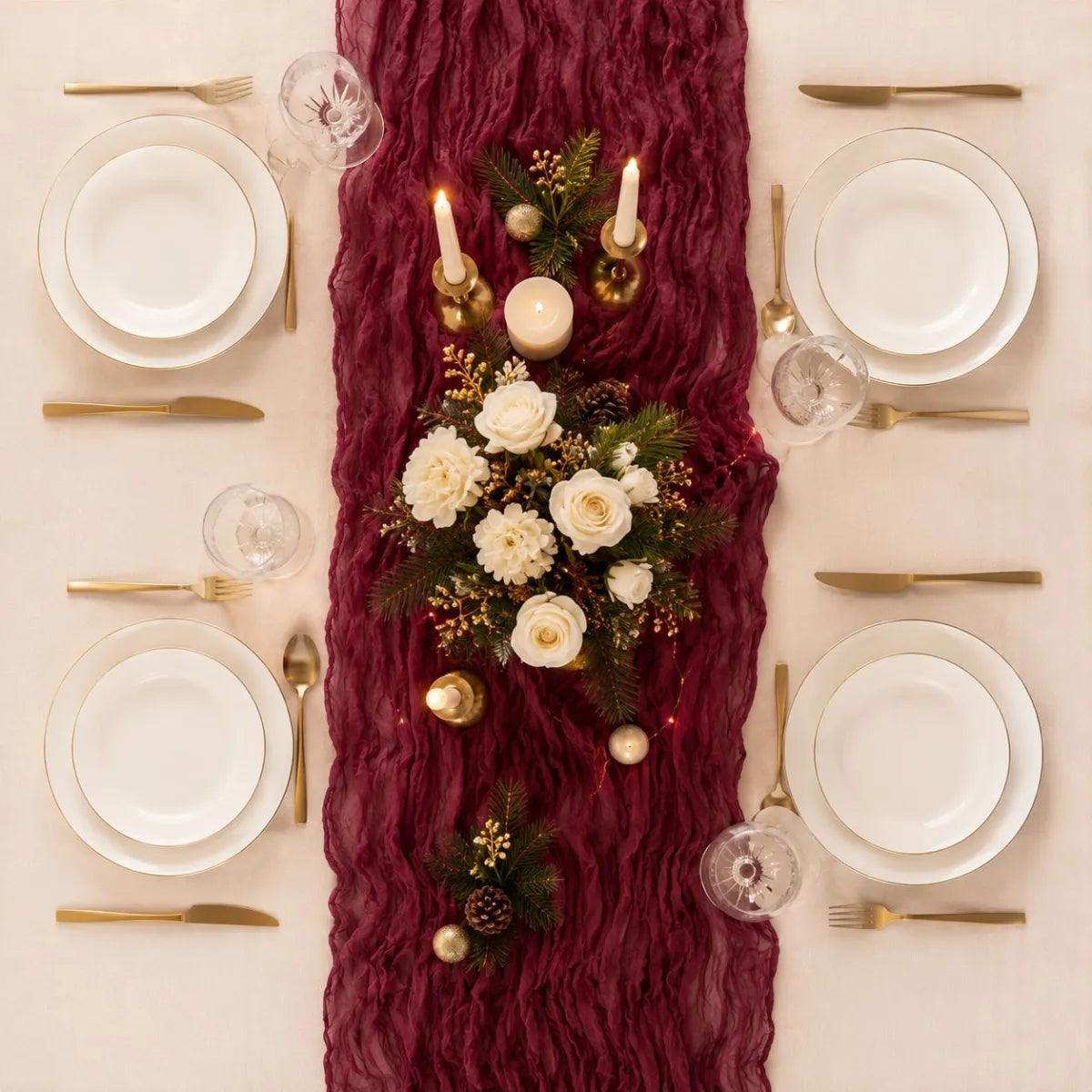 Cheesecloth Table Runner