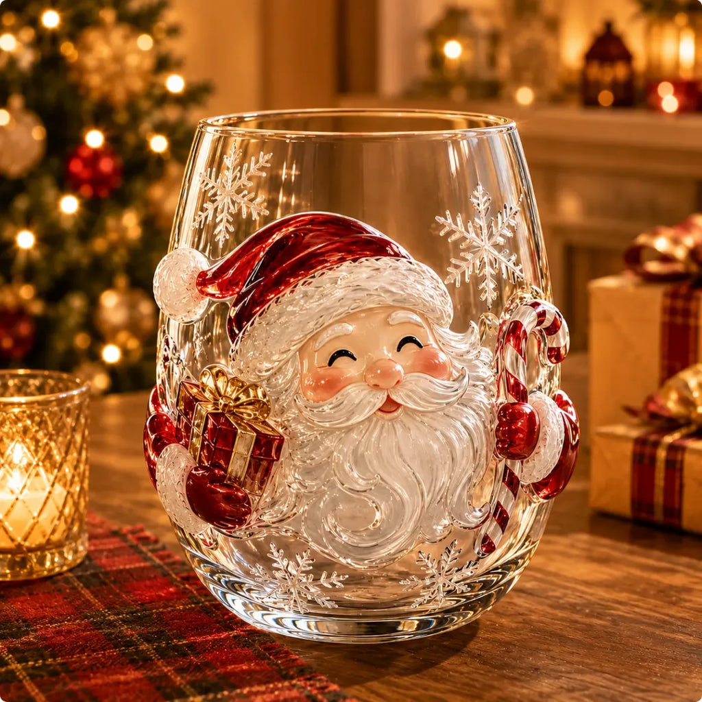 Christmas Glass Art Cups