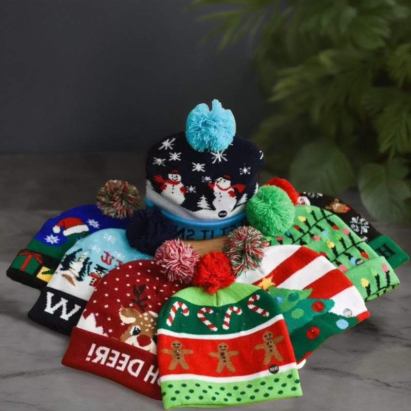 LED Light-Up Christmas Hat - detail