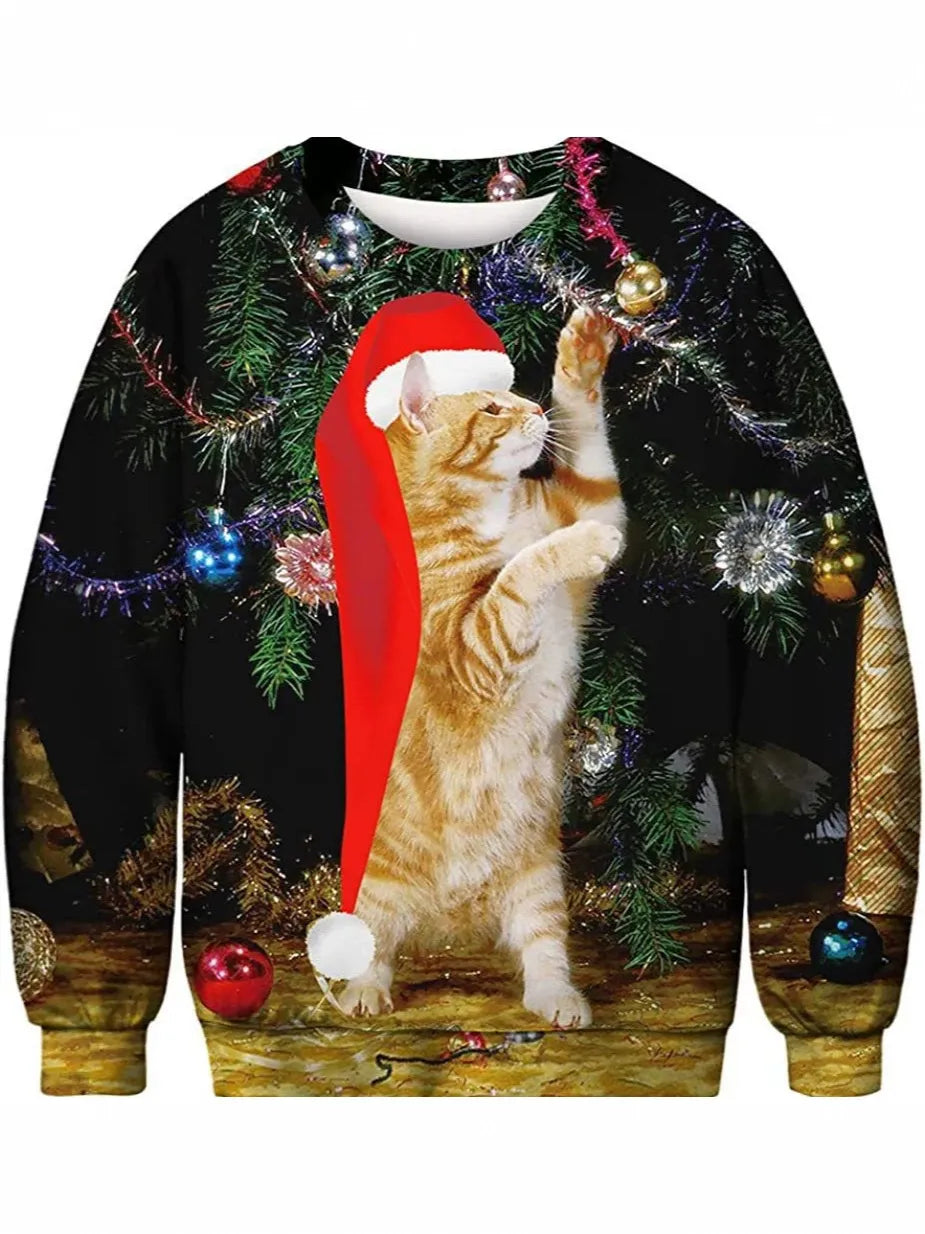 Men's Round-Neck Pullover Christmas Sweatshirt