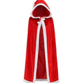 Gold Velvet Hooded Christmas Cloak - front