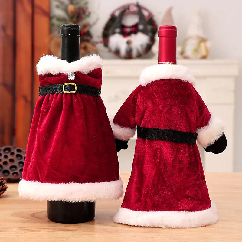 Christmas Wine Bottle Decoration Covers
