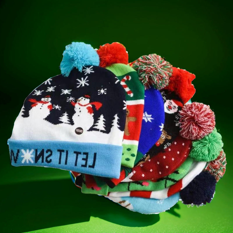 LED Light-Up Christmas Hat - detail
