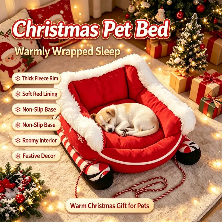 Christmas Sled Dog Bed